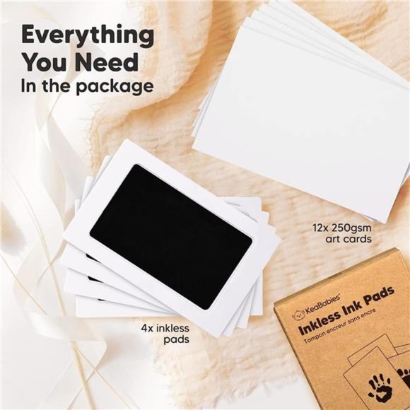 4-Pack Inkless Hand and Footprint Kit - Ink Pad for Baby Hand and Footprints - Picture 4 of 6